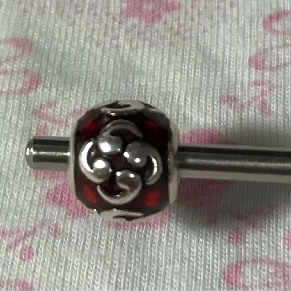 Pandora red zen charm